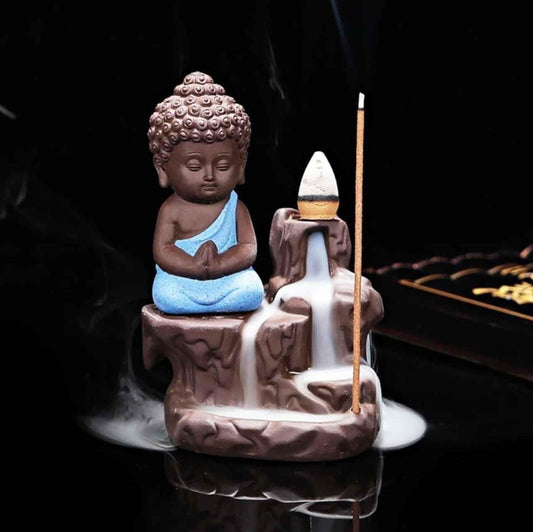 Collection de porte-encens Bouddha - Céramique artisanale vibrante
