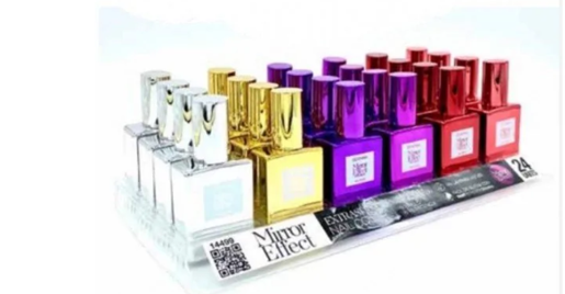 vernis effet miroir métallique