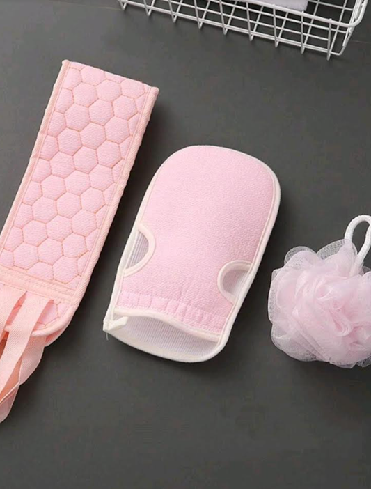 Set de 3 pièces de douche exfoliant