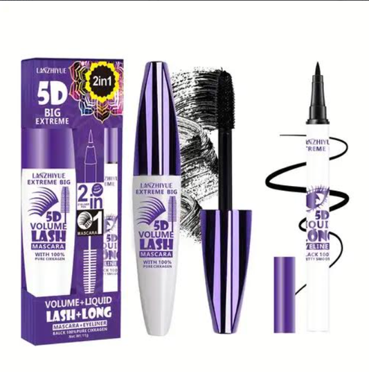 Coffret d'ensemble eyeliner et mascara noir